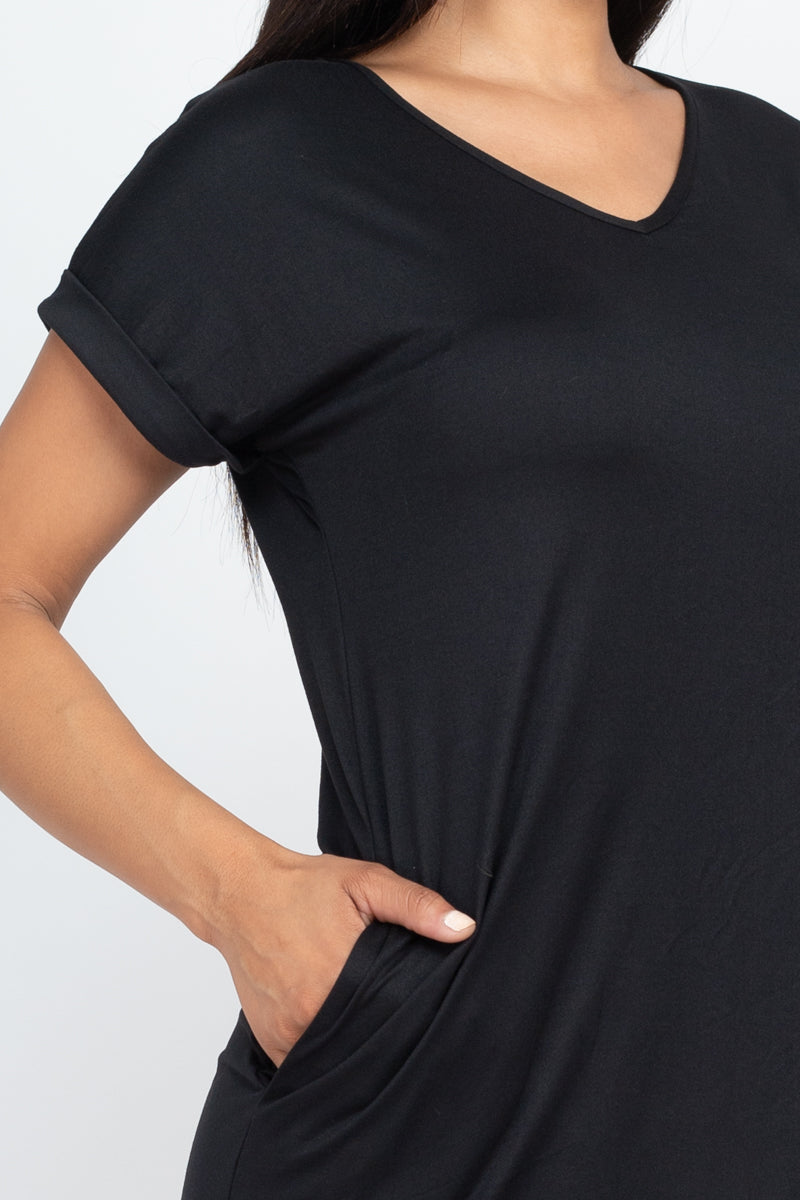 Cap Sleeve Pocket Mini Dress (CAPELLA)-9
