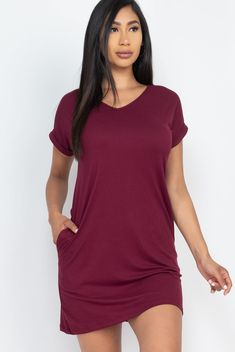 Cap Sleeve Pocket Mini Dress (CAPELLA)-10