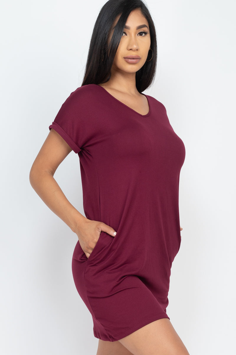 Cap Sleeve Pocket Mini Dress (CAPELLA)-11