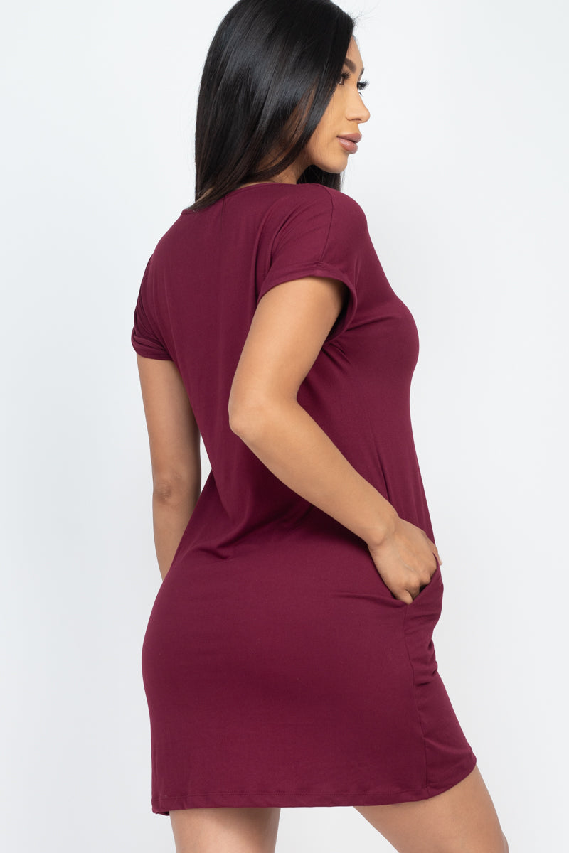 Cap Sleeve Pocket Mini Dress (CAPELLA)-12