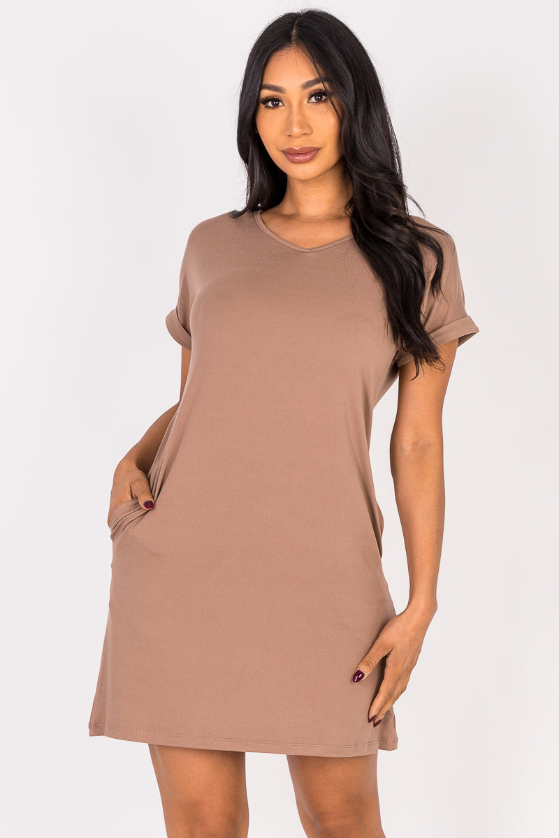 Cap Sleeve Pocket Mini Dress (CAPELLA)-18