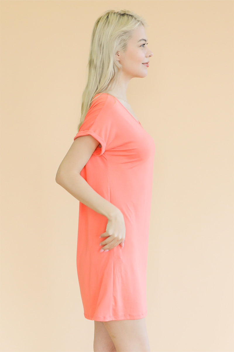 Cap Sleeve Pocket Mini Dress (CAPELLA)-2