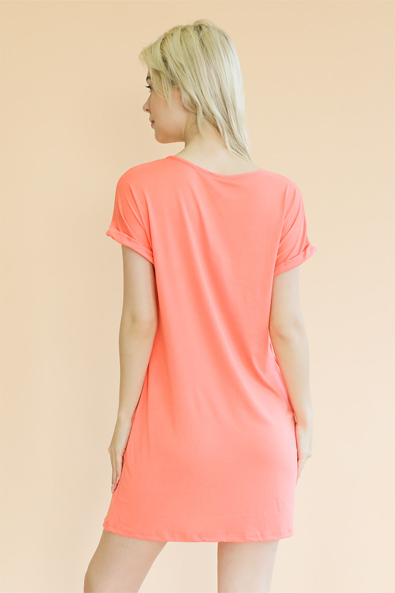 Cap Sleeve Pocket Mini Dress (CAPELLA)-3