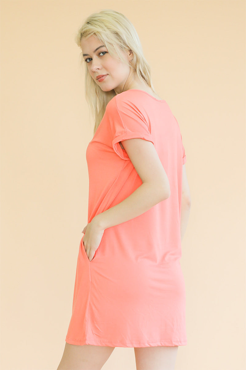 Cap Sleeve Pocket Mini Dress (CAPELLA)-4