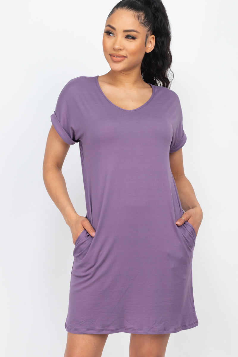 Cap Sleeve Pocket Mini Dress (CAPELLA)-62