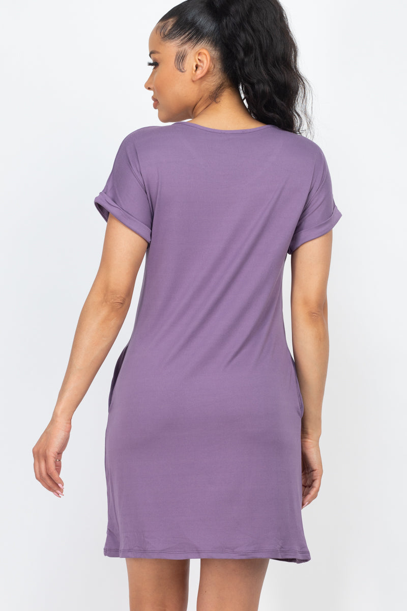 Cap Sleeve Pocket Mini Dress (CAPELLA)-64