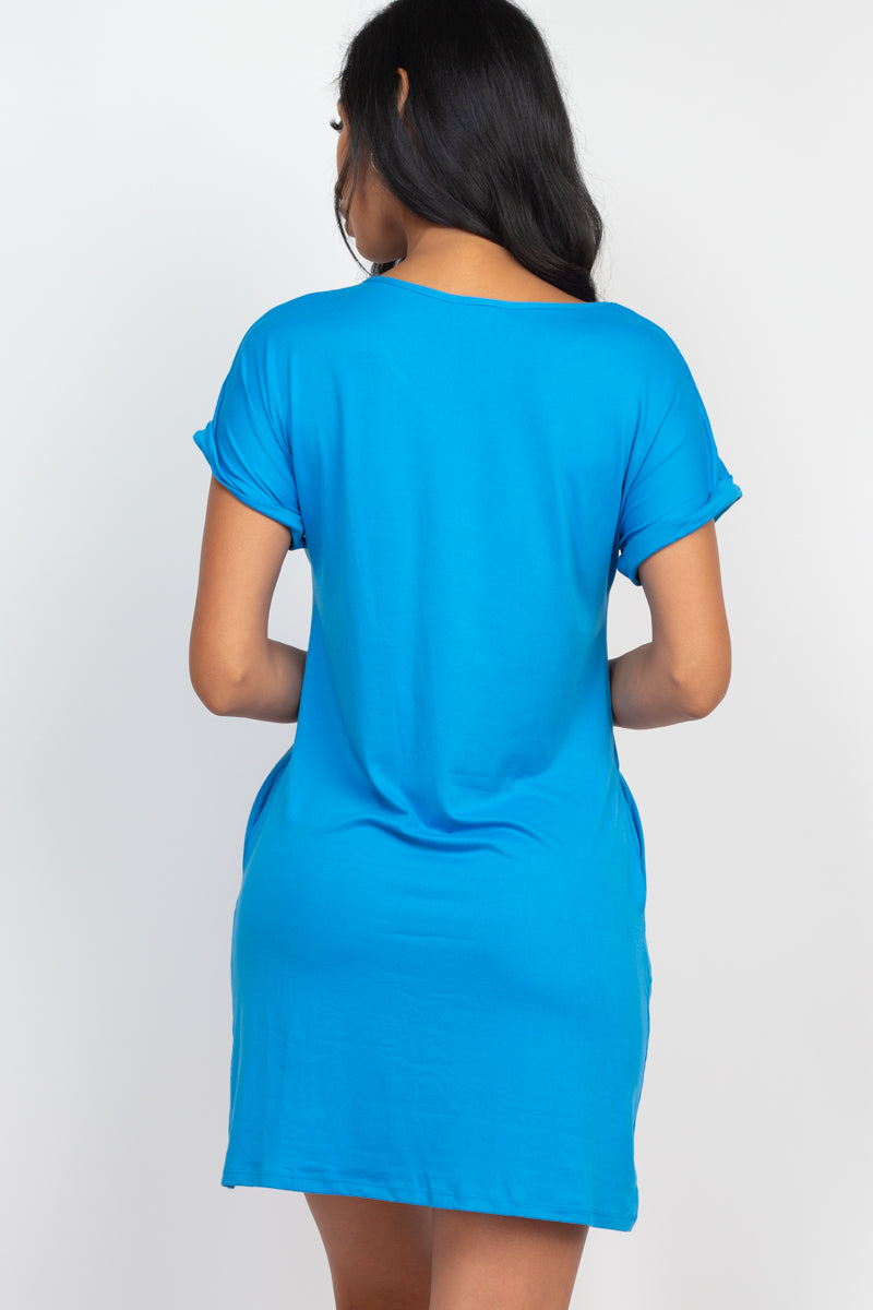 Cap Sleeve Pocket Mini Dress (CAPELLA)-28