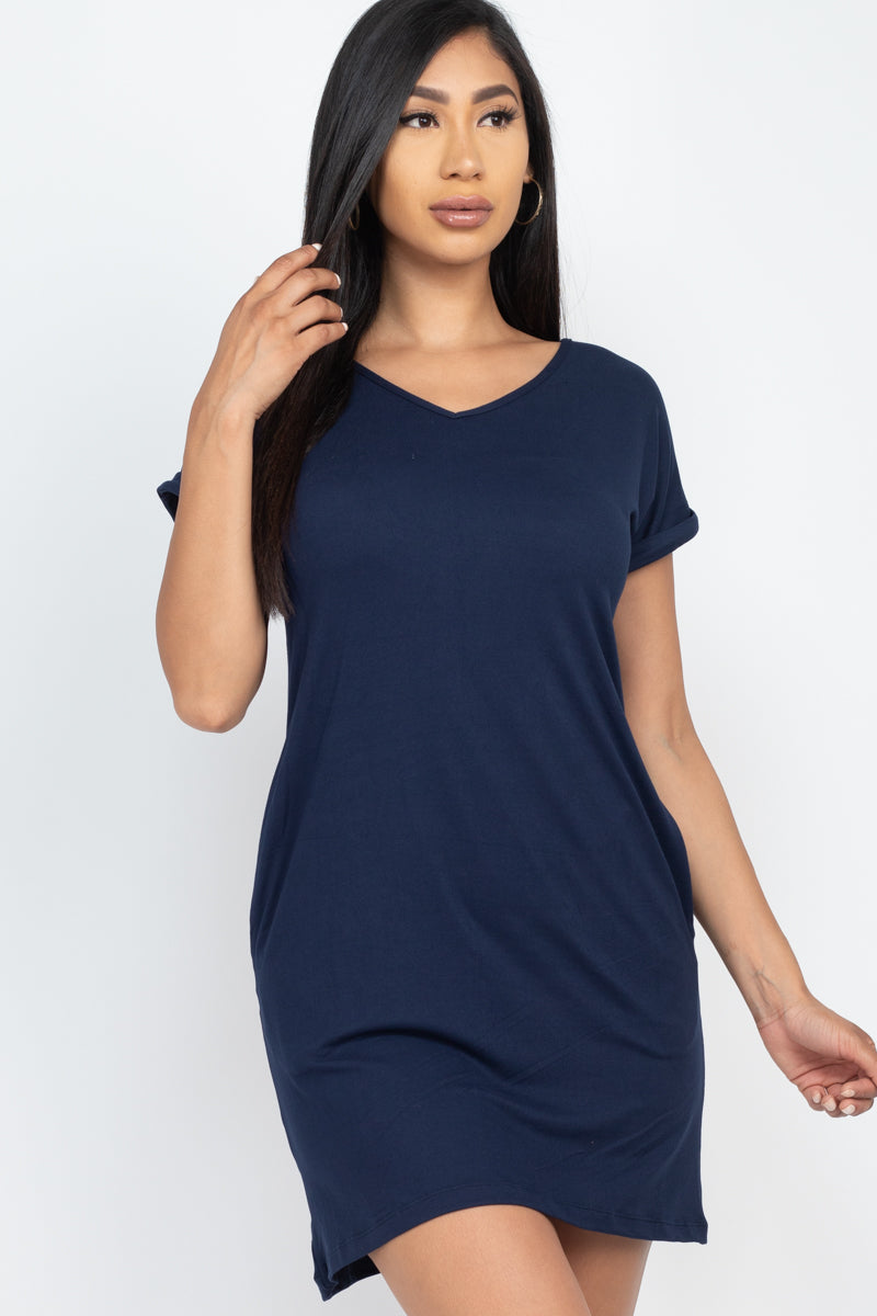 Cap Sleeve Pocket Mini Dress (CAPELLA)-30
