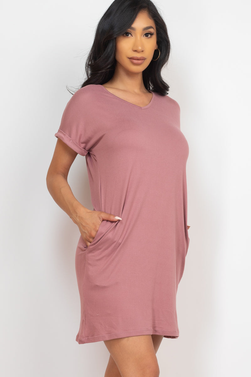 Cap Sleeve Pocket Mini Dress (CAPELLA)-35