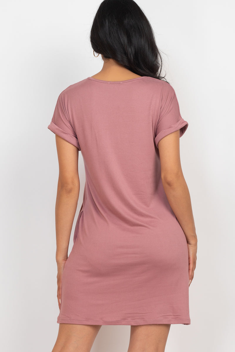Cap Sleeve Pocket Mini Dress (CAPELLA)-36