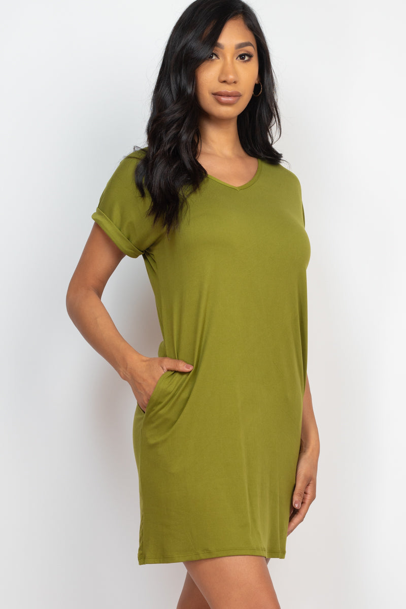 Cap Sleeve Pocket Mini Dress (CAPELLA)-39