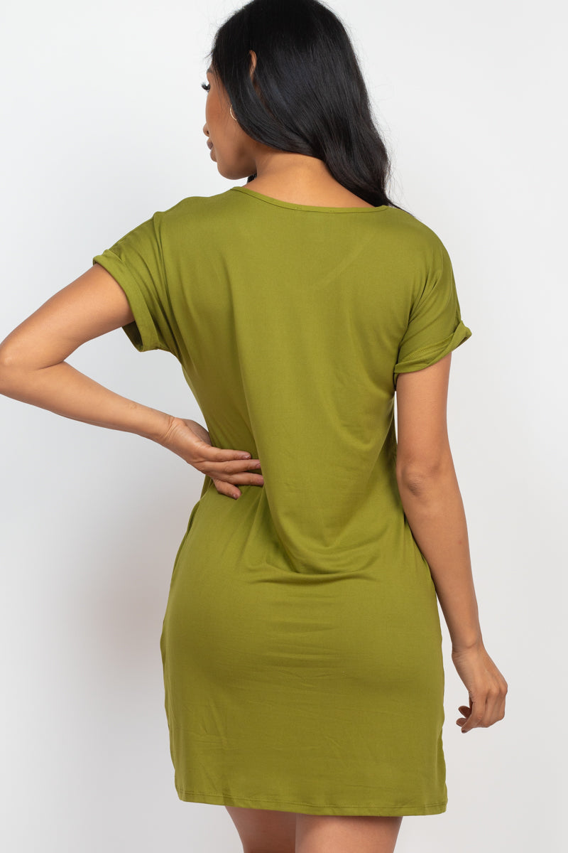Cap Sleeve Pocket Mini Dress (CAPELLA)-40