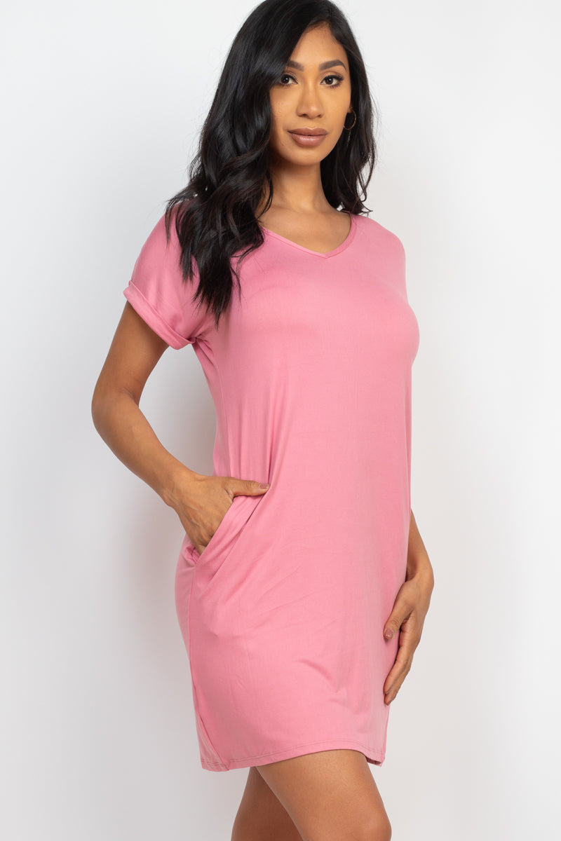Cap Sleeve Pocket Mini Dress (CAPELLA)-43