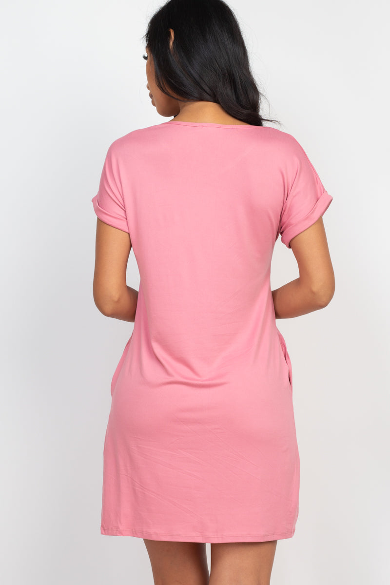 Cap Sleeve Pocket Mini Dress (CAPELLA)-44