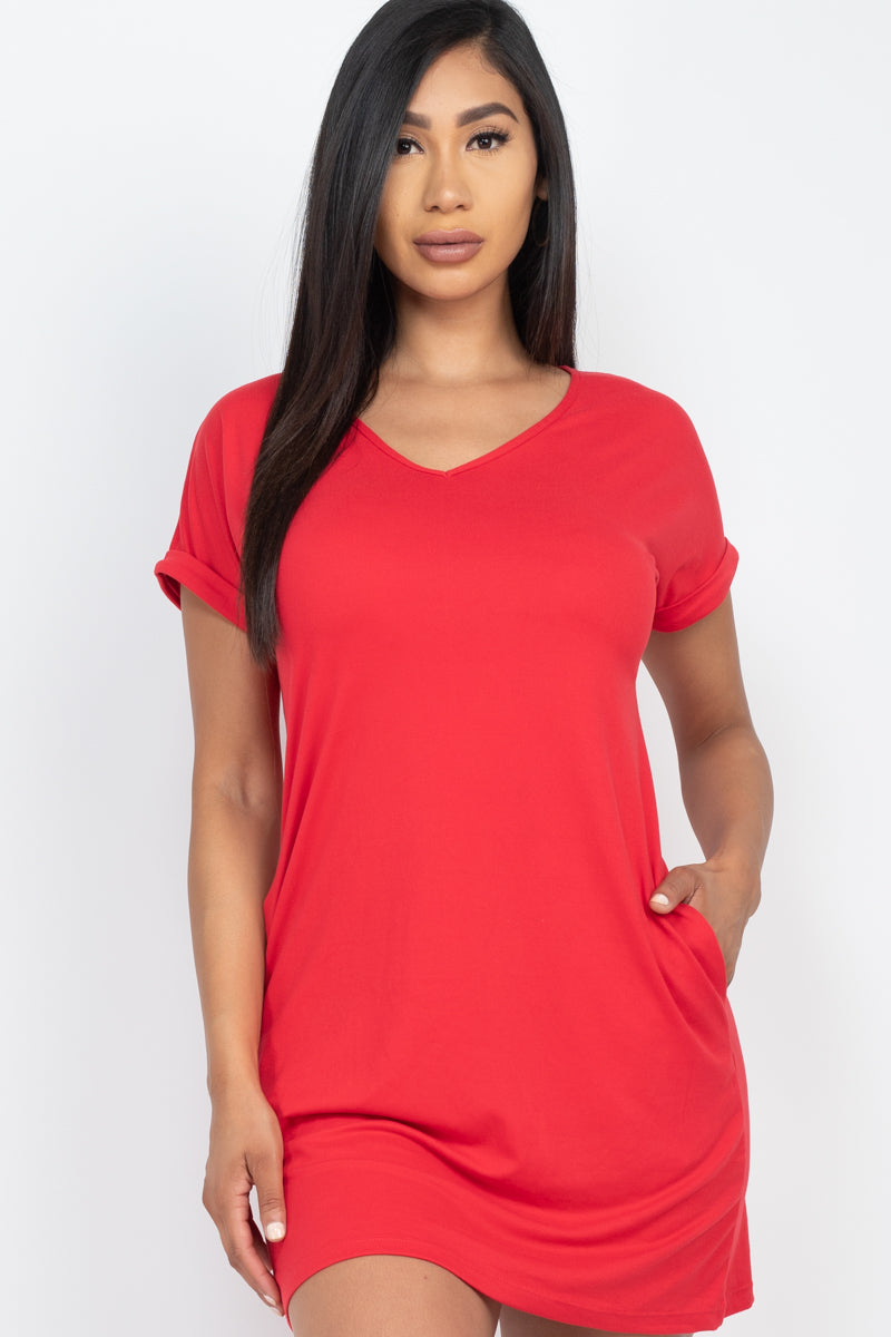 Cap Sleeve Pocket Mini Dress (CAPELLA)-46