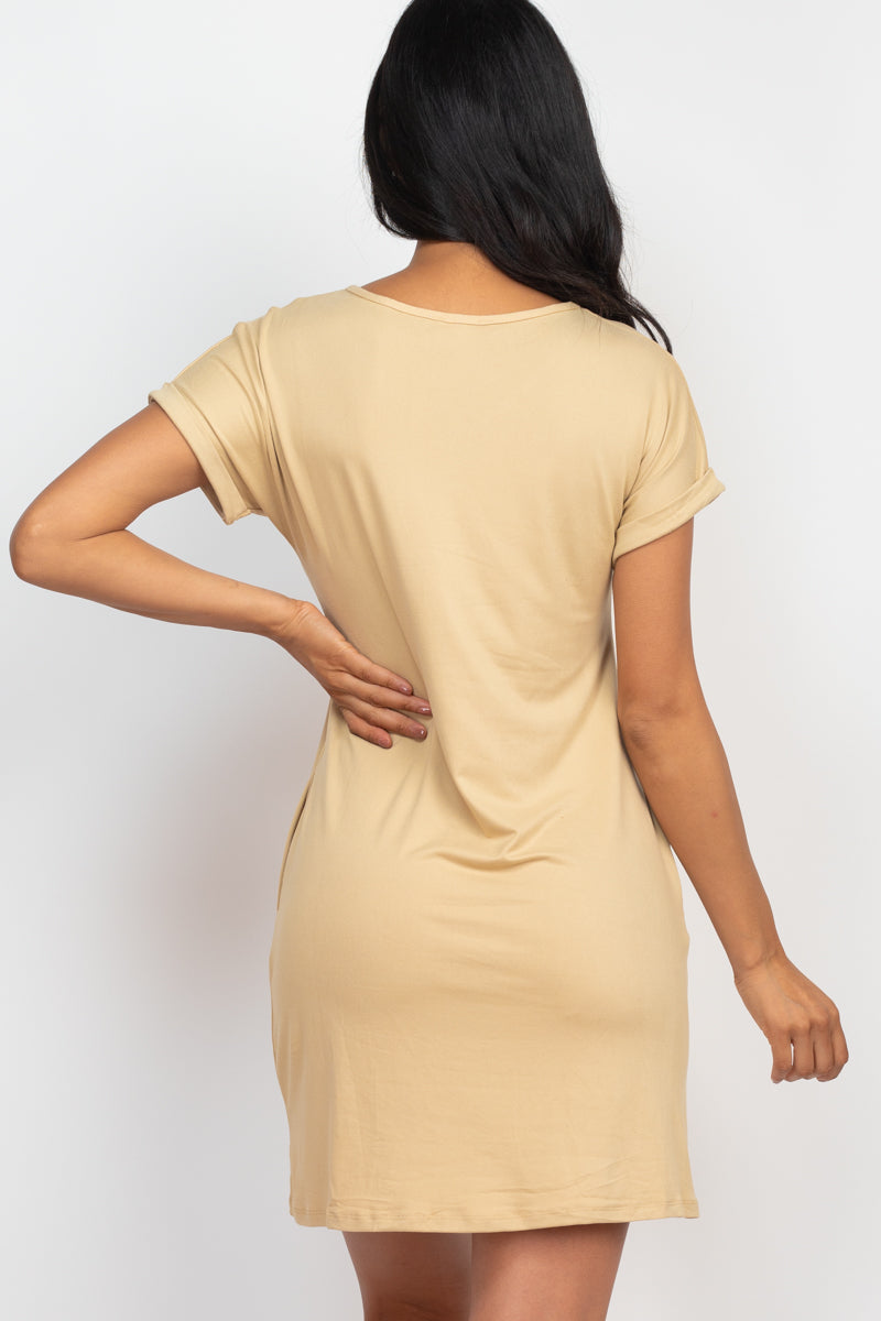 Cap Sleeve Pocket Mini Dress (CAPELLA)-52