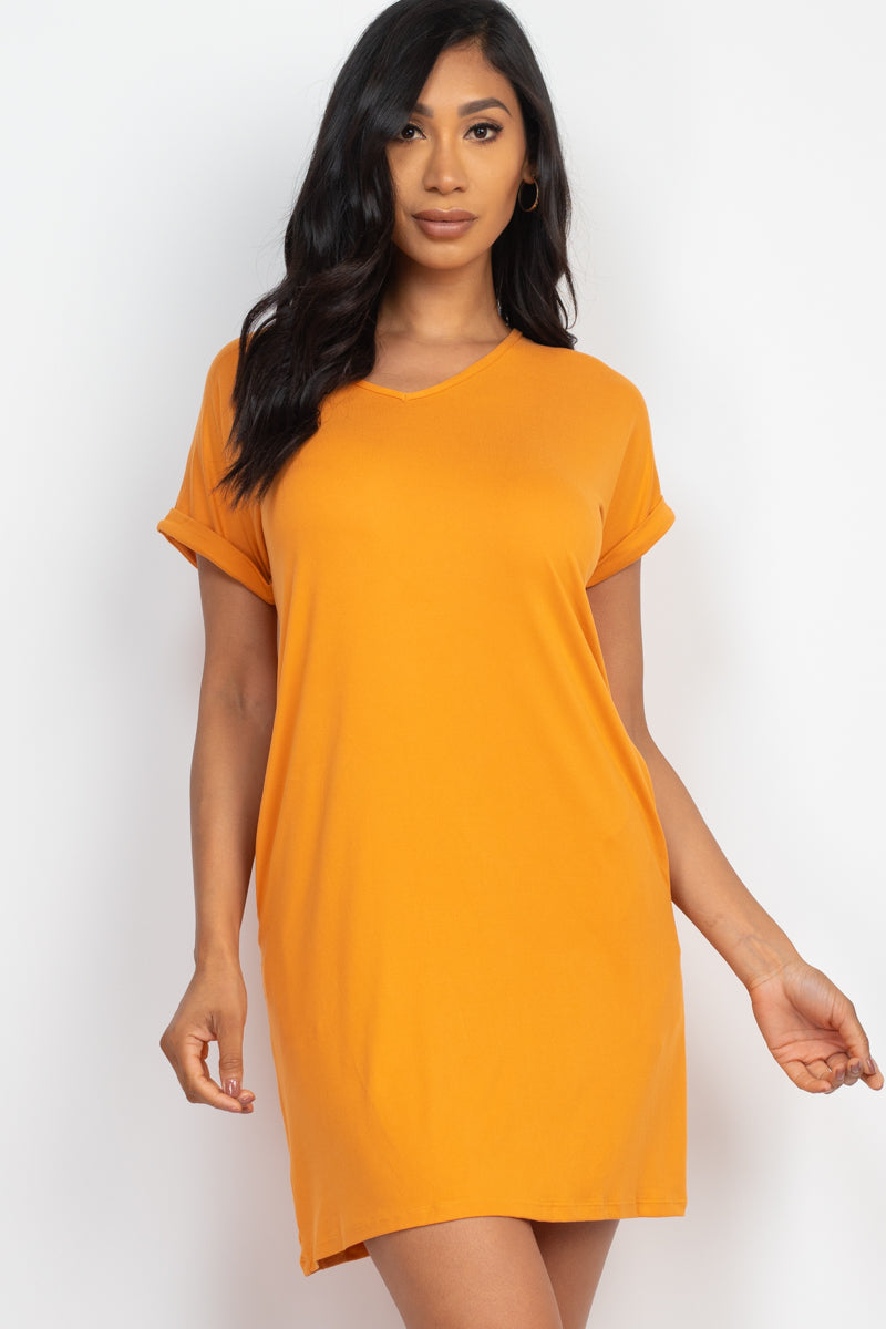Cap Sleeve Pocket Mini Dress (CAPELLA)-54