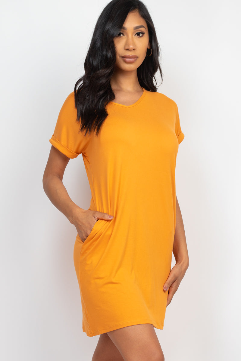 Cap Sleeve Pocket Mini Dress (CAPELLA)-55