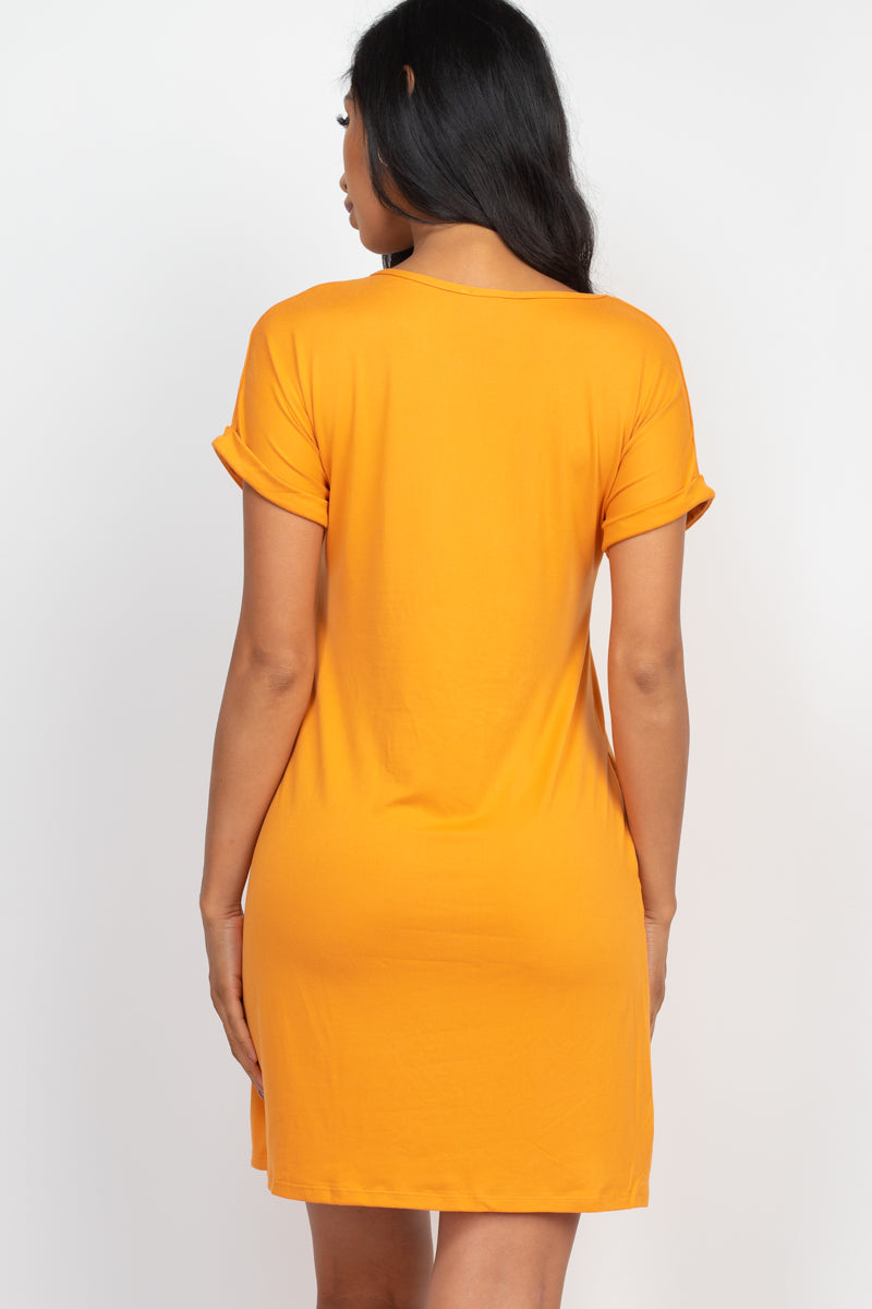 Cap Sleeve Pocket Mini Dress (CAPELLA)-56