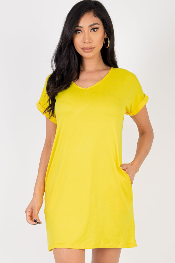 Cap Sleeve Pocket Mini Dress (CAPELLA)-58