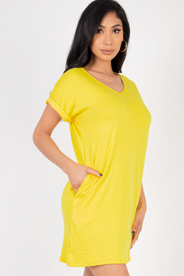 Cap Sleeve Pocket Mini Dress (CAPELLA)-59