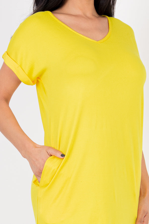 Cap Sleeve Pocket Mini Dress (CAPELLA)-61