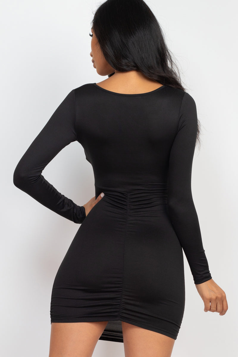 Crisscross Cutout Front Mini Dress (CAPELLA)-27