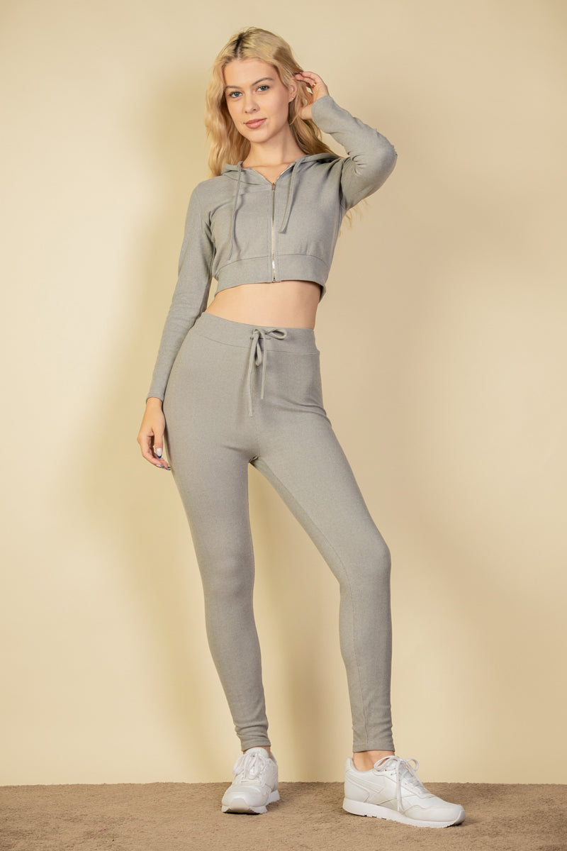 Ribbed Tie Front Leggings (CAPELLA)-4