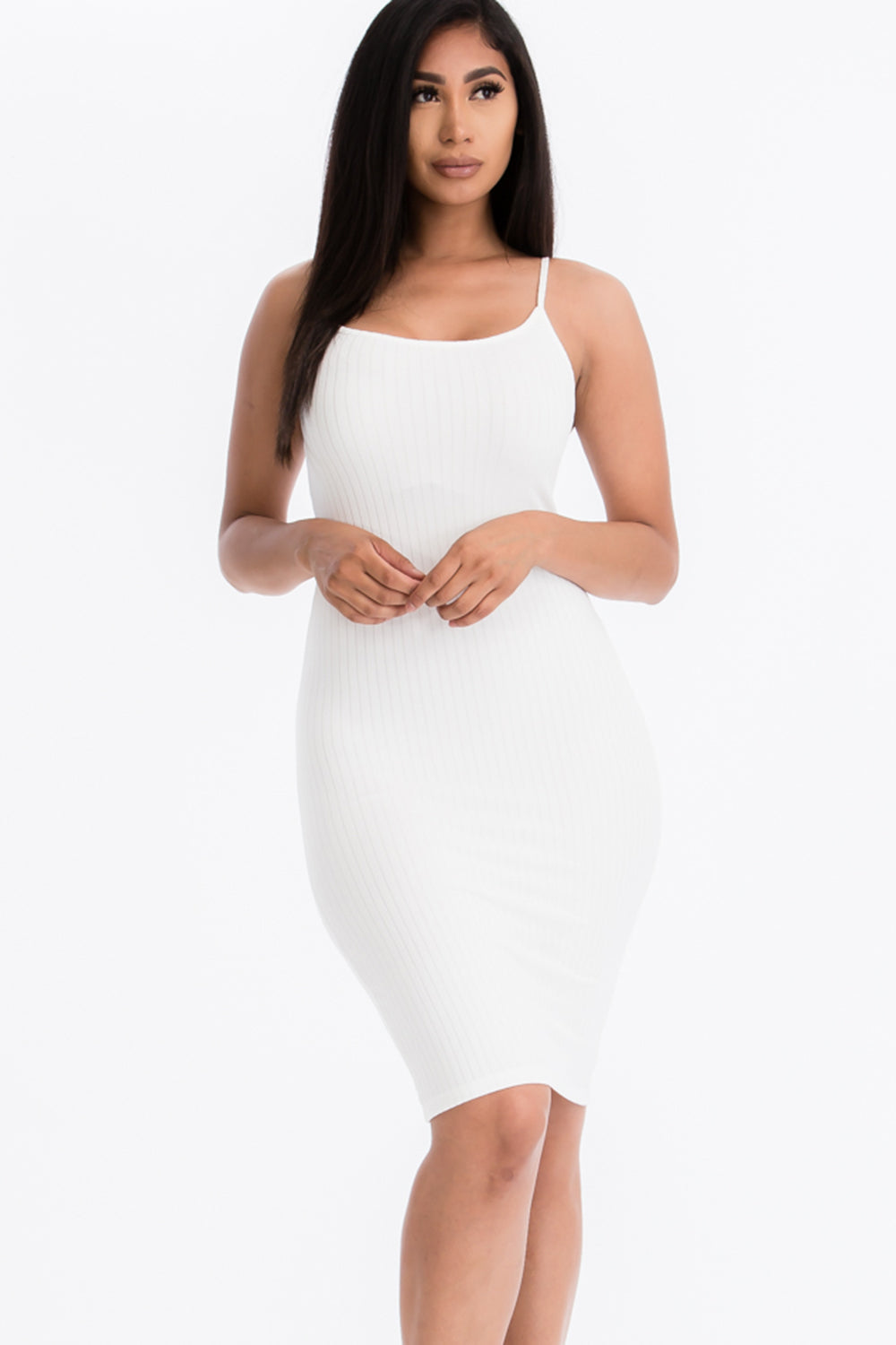 Ribbed Cami Soft Bodycon Dress (CAPELLA)-20