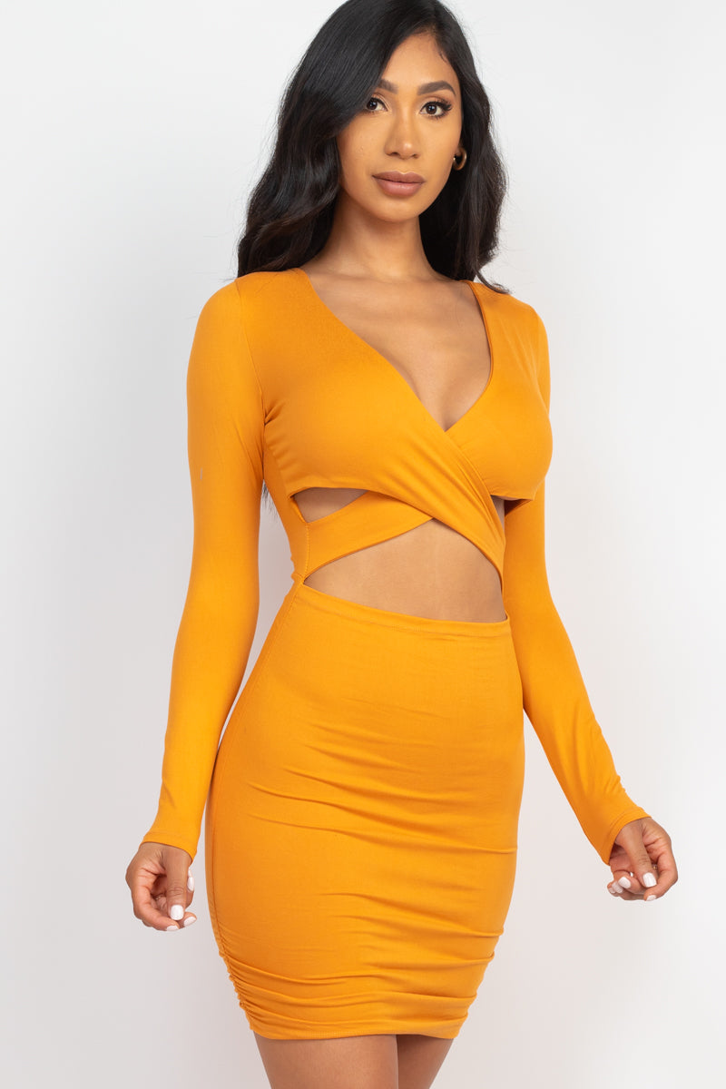 Crisscross Cutout Front Mini Dress (CAPELLA)-16