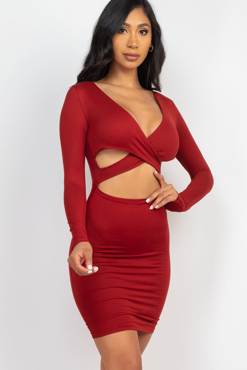 Crisscross Cutout Front Mini Dress (CAPELLA)-21