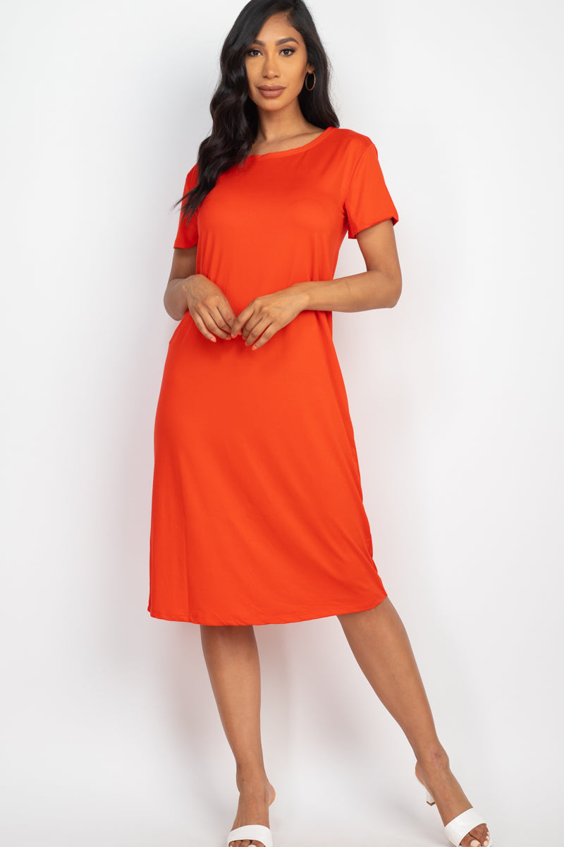 Loose Fit Short Sleeve Dress (CAPELLA)-4