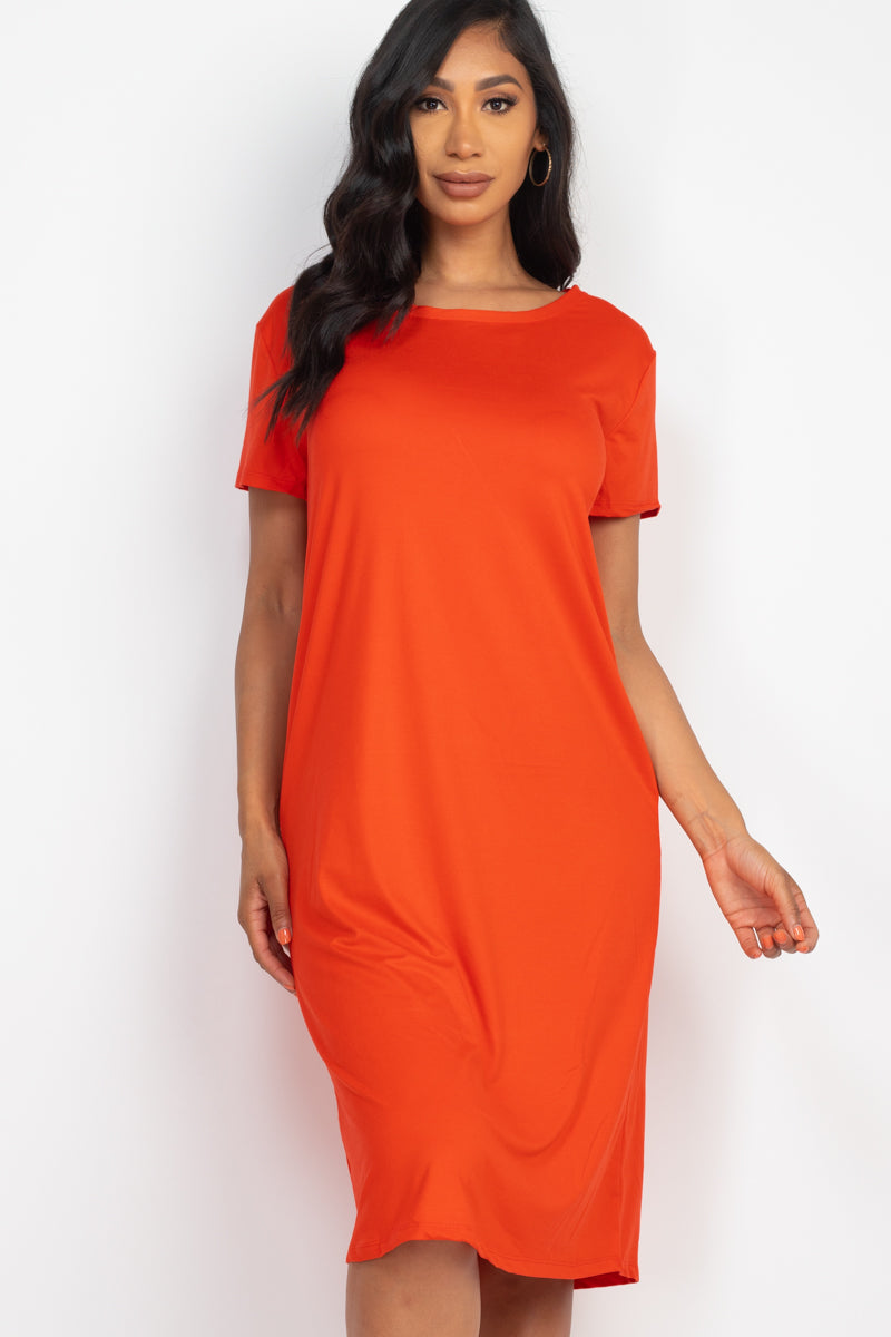 Loose Fit Short Sleeve Dress (CAPELLA)-0