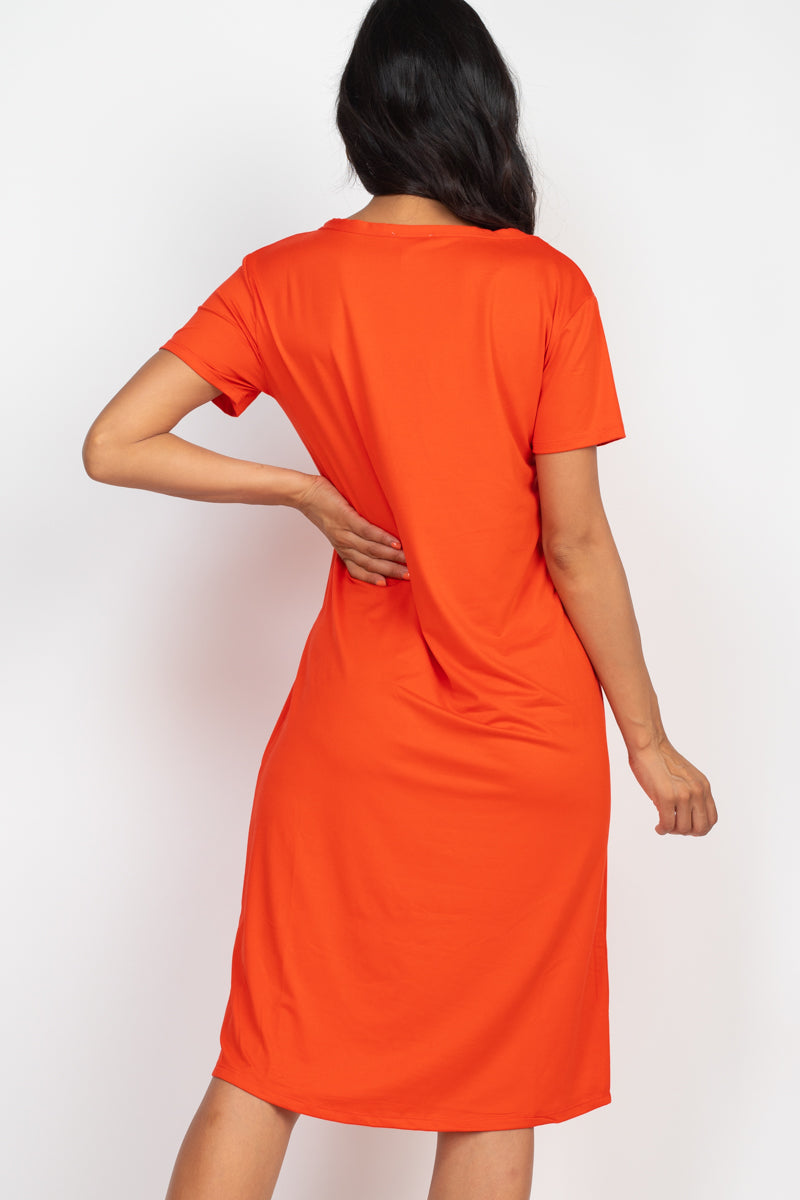 Loose Fit Short Sleeve Dress (CAPELLA)-2