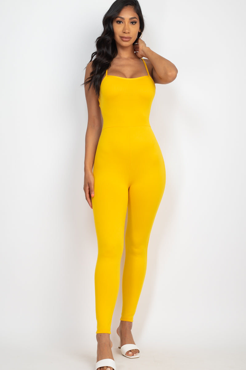 Criss-Cross Open Back Bodycon Jumpsuit (CAPELLA)-16