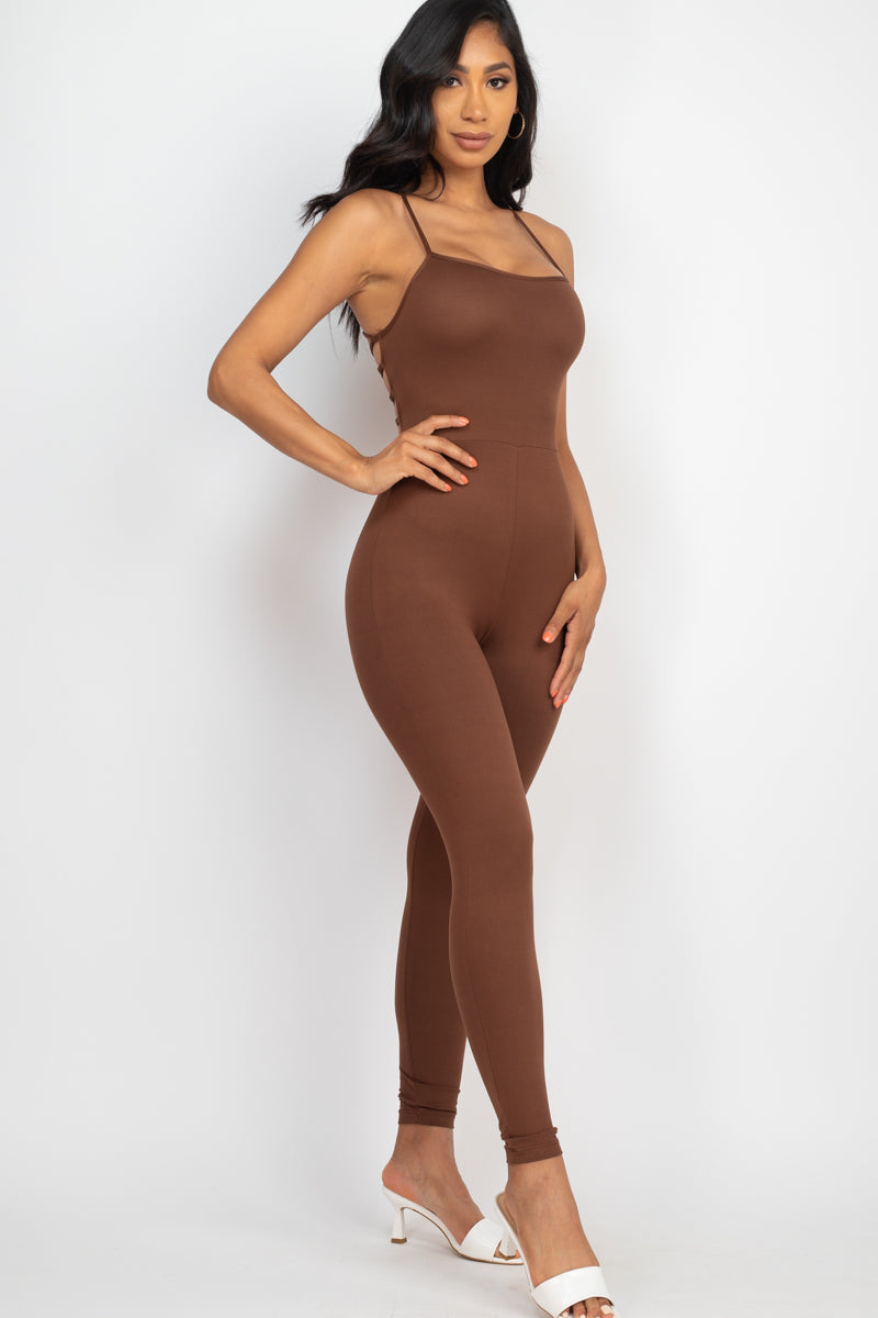 Criss-Cross Open Back Bodycon Jumpsuit (CAPELLA)-23