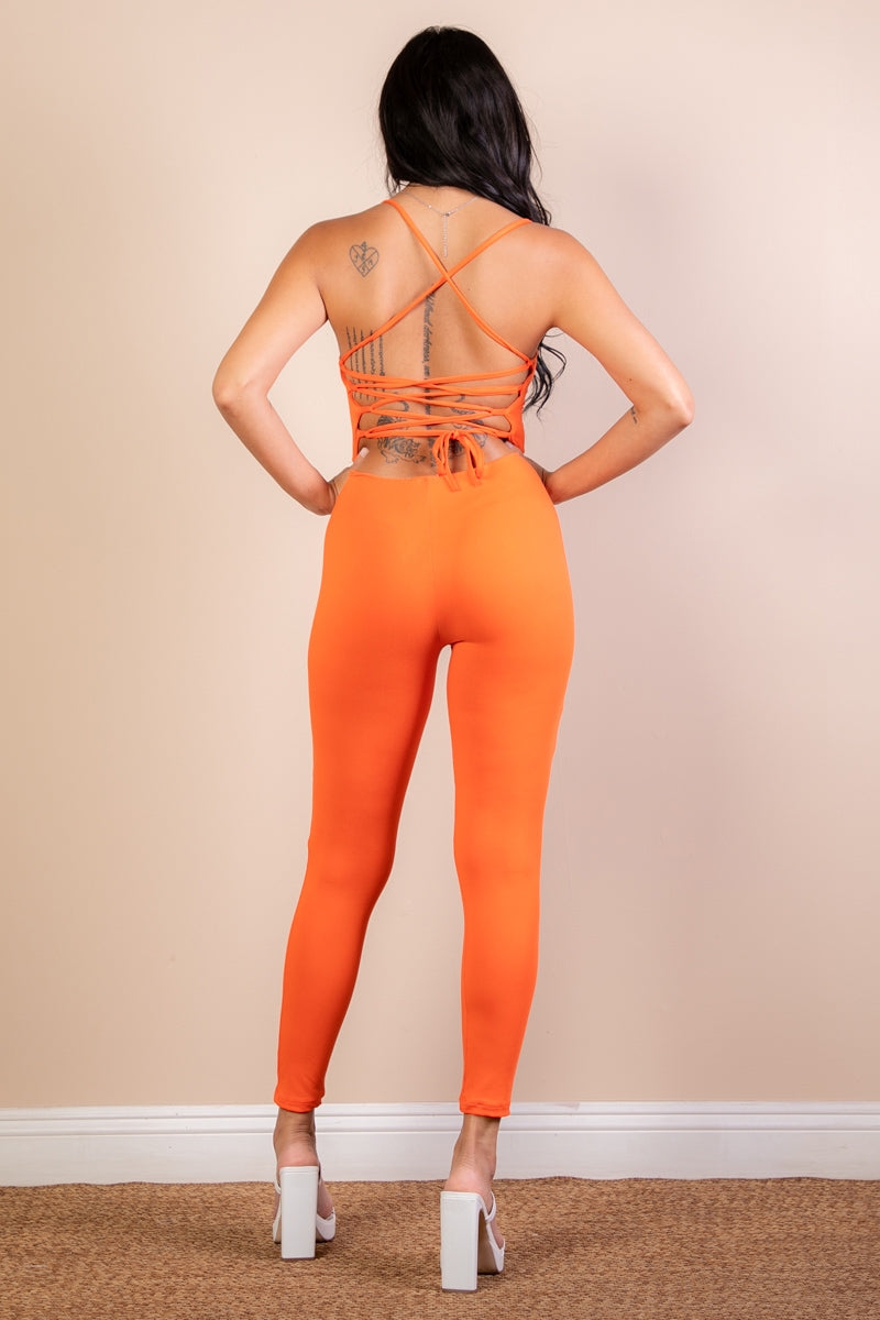 Criss-Cross Open Back Bodycon Jumpsuit (CAPELLA)-4