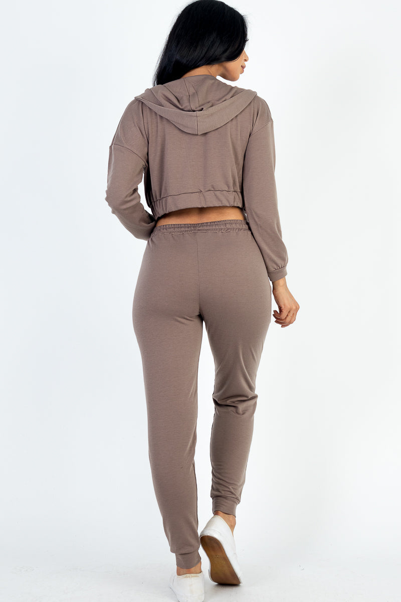 French Terry Cropped Cami with Zip-up Jacket and Joggers Set (CAPELLA)-28