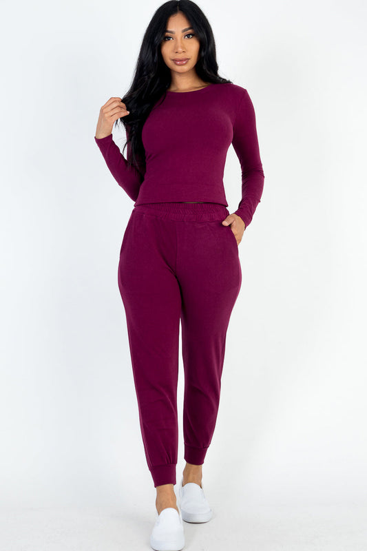 Ribbed Sweatshirt & Joggers Set (CAPELLA)-0